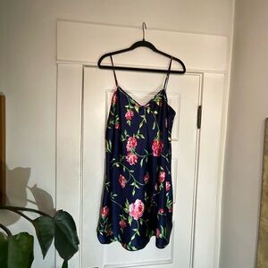 Vintage Y2K Secret Treasures Satin Floral Slip Dress